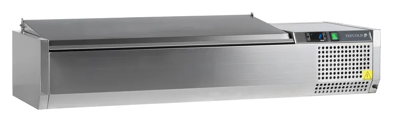 Tefcold Vitrina refrigerada sobre encimera GN1/3 VK38-120 S/S LID - Sobrevitrinas