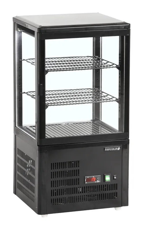 Tefcold Vitrina de exposición refrigerada UPD60-BLACK - Armarios de exposición refrigerados