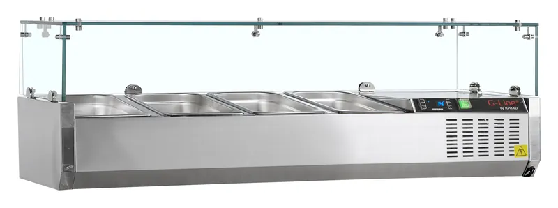 G-Line by Tefcold Vitrina refrigerada sobre encimera GN1/4 GVC33-120 - Sobrevitrinas