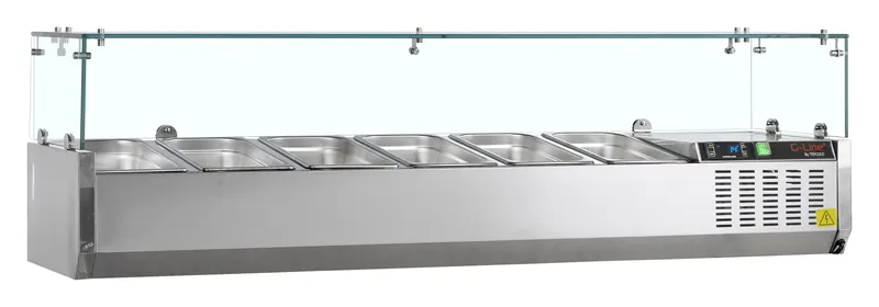G-Line by Tefcold Vitrina refrigerada sobre encimera GN1/4 GVC33-140 - Sobrevitrinas