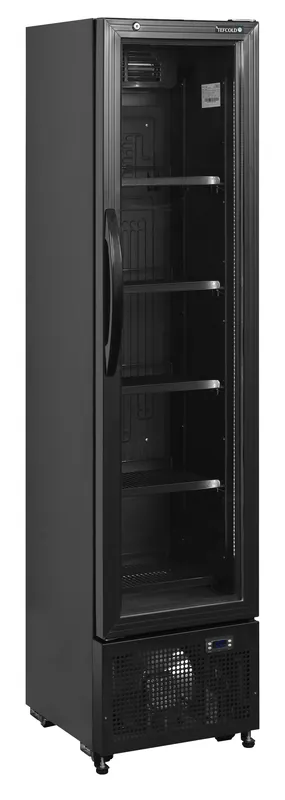 Tefcold Enfriador de botellas FS176H Black - Armarios expositores - 1 puerta