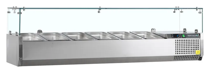 Tefcold Vitrina refrigerada sobre encimera GN1/3 VK38-150 - Sobrevitrinas