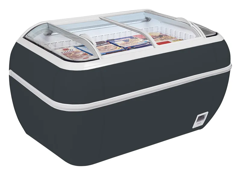 Tefcold Isla de supermercado color antracita TWIN HEAD A-F - Congeladores de supermercado