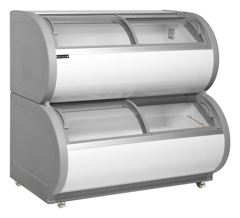 Tefcold Congelador de exposición de dos niveles TD500 - Congeladores para helados