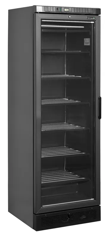 Tefcold Congelador de exposición, bisagra a la izquierda UFSC371G Black L/H - Armarios expositores