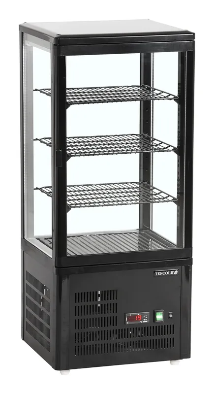 Tefcold Vitrina de exposición refrigerada UPD80-BLACK - Armarios de exposición refrigerados