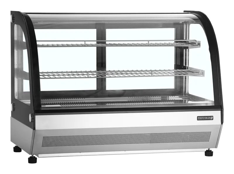 Tefcold Vitrina de exposición refrigerada LCT900C/BLACK - Armarios de exposición refrigerados