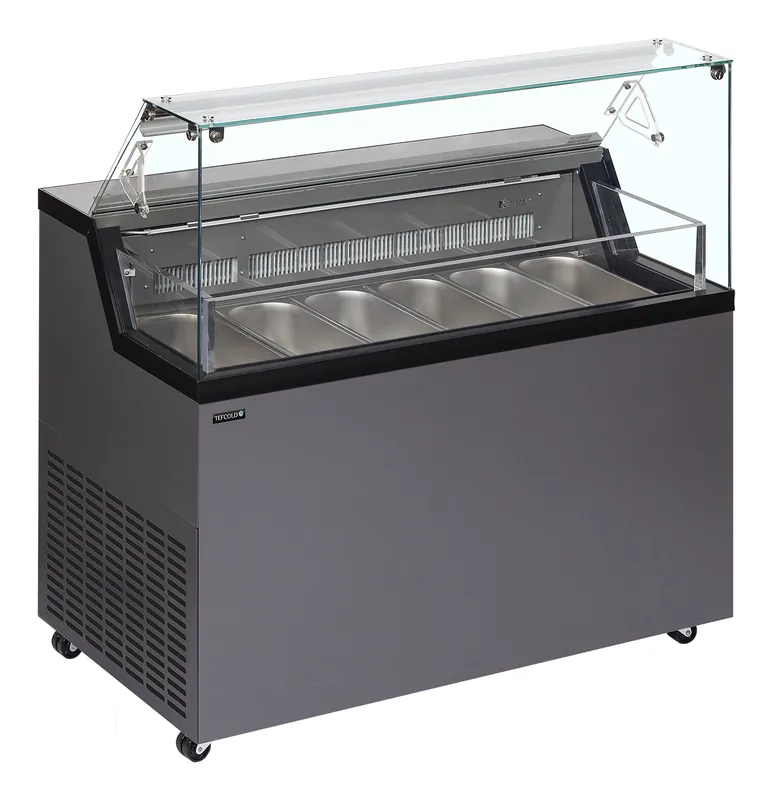 Tefcold Vitrina expositora para helados con display MIRABELLA 6 - Vitrinas para helados
