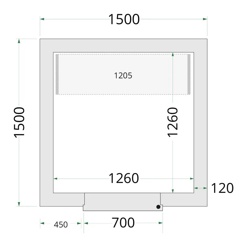 Tefcold Paneles de cámara frigorífica 120 mm CR 150x150x220