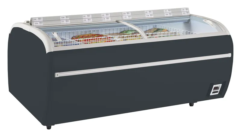 Tefcold Isla de supermercado color antracita TWIN 220A-F - Congeladores de supermercado