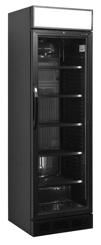 Tefcold Enfriador de botellas color negro CEV425CP BLACK - Armarios expositores - 1 puerta