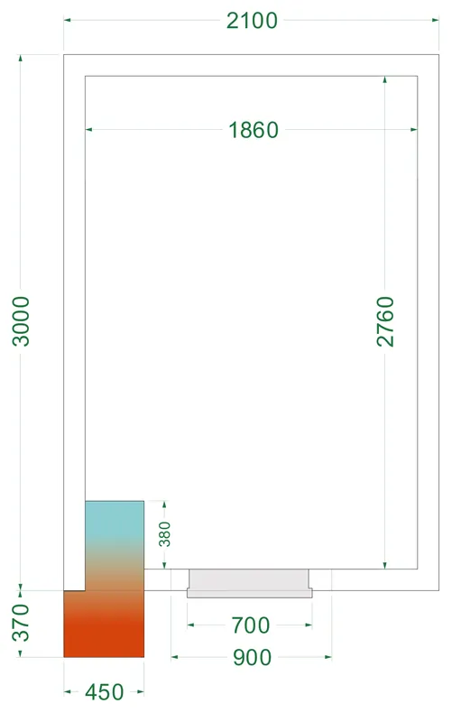 Tefcold Cámara de congelación CRNF2130