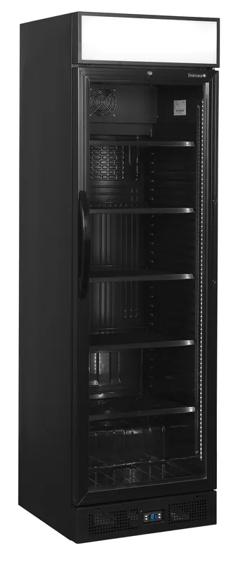 Tefcold Enfriador de botellas con marquesina CEV435CP BLACK - Armarios expositores - 1 puerta