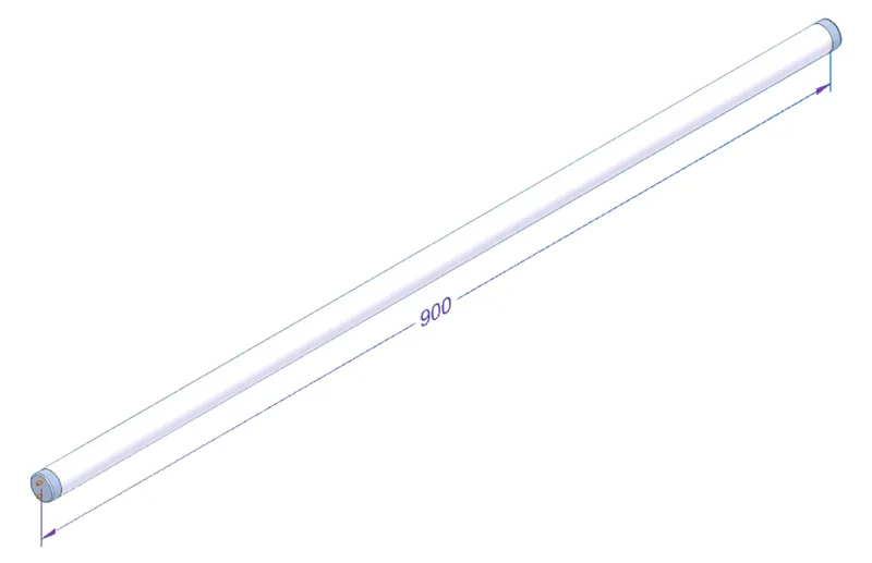 Tubo LED T8 900mm 7,9W 2700-3000K Carne - Recambios y accesorios