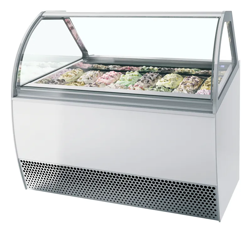 ISA Vitrina expositora para helados con display ventilada MILLENNIUM LX18 - Vitrinas para helados