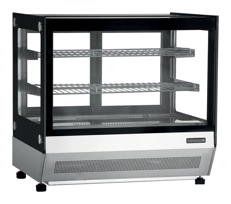 Tefcold Vitrina de exposición refrigerada LCT750F/BLACK - Armarios de exposición refrigerados