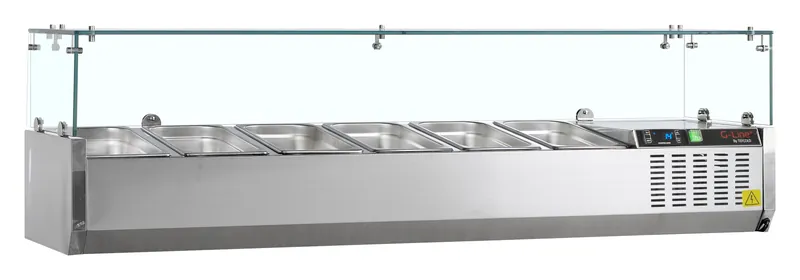 G-Line by Tefcold Vitrina refrigerada sobre encimera GN1/3 GVC38-150 - Sobrevitrinas