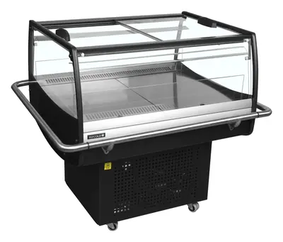 Tefcold Refrigerador para la venta por impulso color negro PDC90SL-2 - Islas de refrigeración