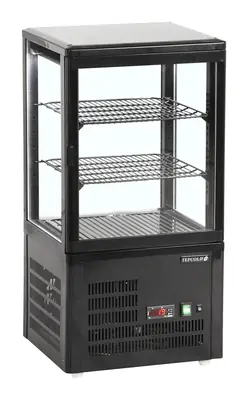 Tefcold Vitrina de exposición refrigerada UPD60-BLACK - Armarios de exposición refrigerados