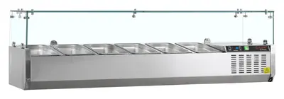 G-Line by Tefcold Vitrina refrigerada sobre encimera GN1/4 GVC33-140 - Sobrevitrinas