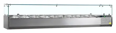 Tefcold Vitrina refrigerada sobre encimera GN1/4 VK33-200 - Sobrevitrinas