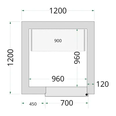 Tefcold Paneles de cámara frigorífica 120 mm CR 120x120x220