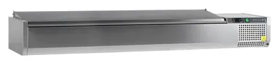 Tefcold Vitrina refrigerada sobre encimera GN1/4 VK33-200 S/S LID - Sobrevitrinas