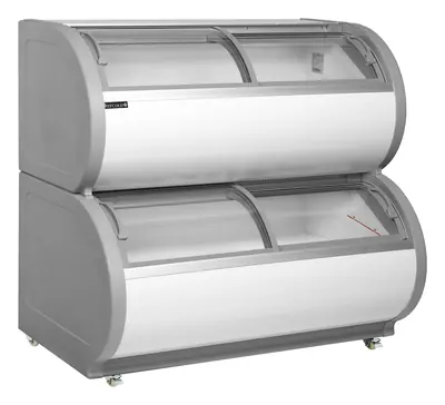 Tefcold Congelador de exposición de dos niveles TD500 - Congeladores para helados