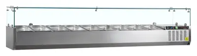 G-Line by Tefcold Vitrina refrigerada sobre encimera GN1/4 GVC33-200 - Sobrevitrinas
