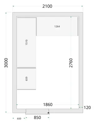 Tefcold Paneles de cámara frigorífica 120 mm CR 210x300x220 WD