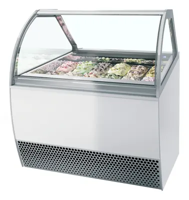 ISA Vitrina expositora para helados con display ventilada MILLENNIUM LX12 - Vitrinas para helados