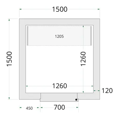 Tefcold Paneles de cámara frigorífica 120 mm CR 150x150x220