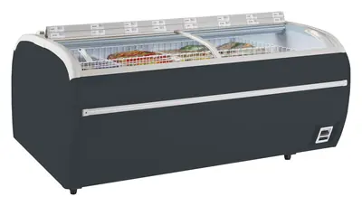 Tefcold Isla de supermercado bitemperatura color antracita TWIN 220A-CF - Refrigeradores de supermercado