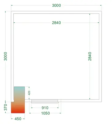 Tefcold Cámara frigorífica CRPF3030WD - Cámaras frigoríficas