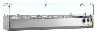Tefcold Vitrina refrigerada sobre encimera GN1/4 VK33-140 - Sobrevitrinas