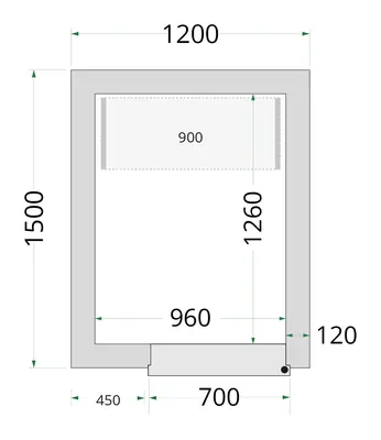 Tefcold Paneles de cámara frigorífica 120 mm CR 120x150x220
